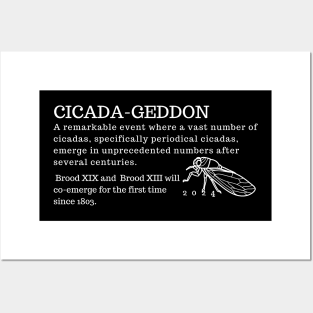 Cicada Geddon definition -2024 brood XIII XIX double emergence Posters and Art